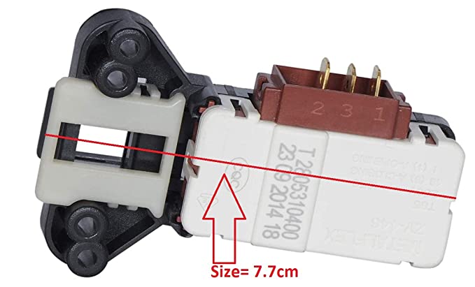 Picture of washing machine door switch.Washing Machine Door Lock - Electric Lock - Metalflex ZV 446