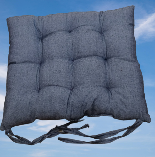 Picture of Chair Cushion. Chair Sitting Pillow, Chair Seat Cushion High Quality Cotton Fabric  40cmx40cm Size 1 pics gray color