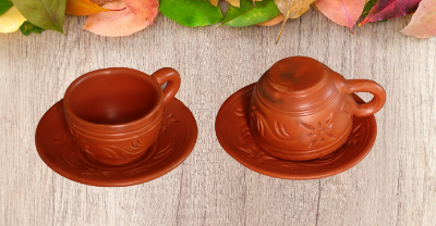 Picture of Clay items Clay Tea Cup. Matir cup. Matir Teacup. Handmade. Organic.Clay Tea Cup.  Master cup set.  1 price cup in a box