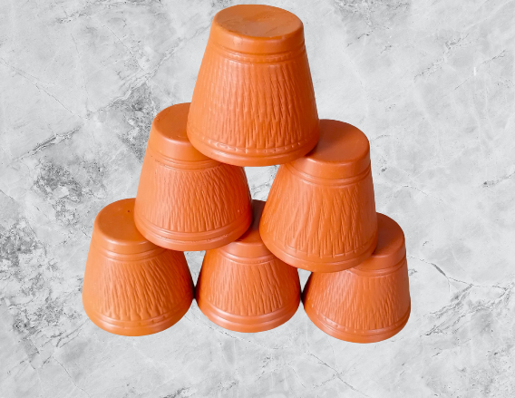 Picture of Clay tee cup set. Clay Cup. Matir cup. Matir Tea cup. Handmade.Clay Tea Cup.  Master cup set.  6 pis cups in a box