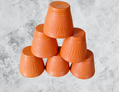 Picture of Clay tee cup set. Clay Cup. Matir cup. Matir Tea cup. Handmade.Clay Tea Cup.  Master cup set.  6 pis cups in a box