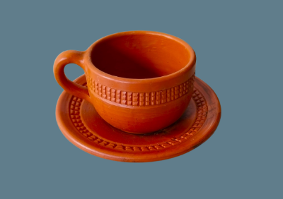 Picture of Clay Tea Cup. Matir cup. Matir Tea cup. Handmade. Organic .Clay Tea Cup set.  Matir cup set.  6 pice with, tea ,Coffee Mug