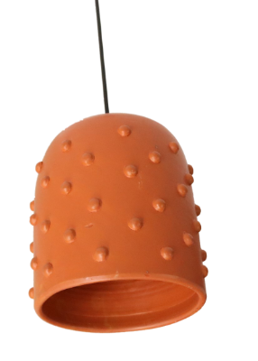 Picture of Ceiling light. Ceiling light shade with fitting. Clay ceramic light shade. Homemade Pottery light shade. Ceiling light shade