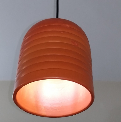 Picture of Ceiling light. Ceiling light shade with fitting. Clay ceramic light shade. Homemade Pottery light shade. Ceiling light shade