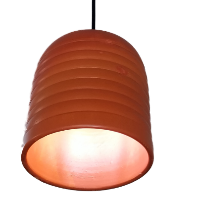 Picture of Ceiling light. Ceiling light shade with fitting. Clay ceramic light shade. Homemade Pottery light shade. Ceiling light shade