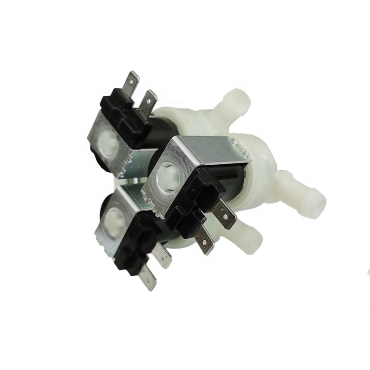 Picture of washing machine water inlet valve, water inlet valve, washing macheine.Solenoid Valve. three-way 220V AC