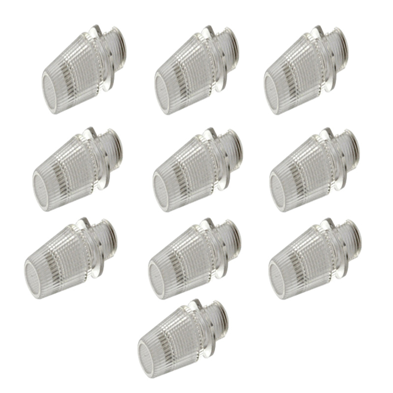 Picture of Electrical accessories. Electric light fitting. Plastic Wire lock cap M10.Tooth thread cable clip, wire grip for ceiling lamp. PVC cable gland. Cable lock 10 pic clear