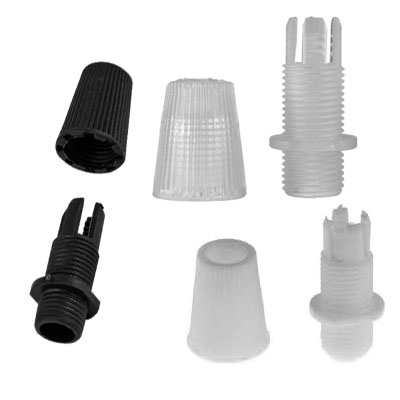 Picture of Electrical accessories. Electric light fitting. Plastic Wire lock cap M10.Tooth thread cable clip, wire grip for ceiling lamp. PVC cable gland. Cable lock 10 pic clear