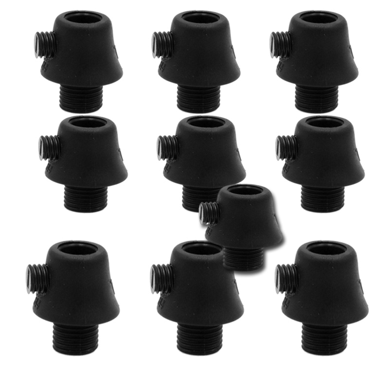 Picture of Electrical accessories. Electric light fitting. Plastic Wire lock cap M10.Tooth thread cable clip, wire grip for ceiling lamp. PVC cable gland. Cable lock 10 pic black