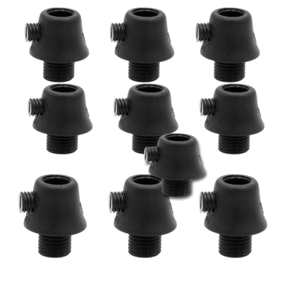 Picture of Electrical accessories. Electric light fitting. Plastic Wire lock cap M10.Tooth thread cable clip, wire grip for ceiling lamp. PVC cable gland. Cable lock 10 pic black