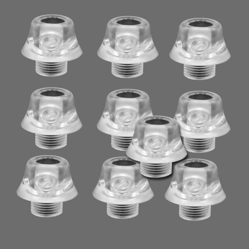 Picture of Electrical accessories. Electric light fitting. Plastic Wire lock cap M10.Tooth thread cable clip, wire grip for ceiling lamp. PVC cable gland. Cable lock 10 pic clear