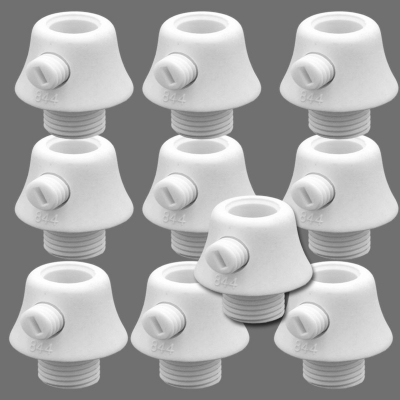 Picture of Electrical accessories. Electric light fitting. Plastic Wire lock cap M10.Tooth thread cable clip, wire grip for ceiling lamp. PVC cable gland. Cable lock 10 pic white