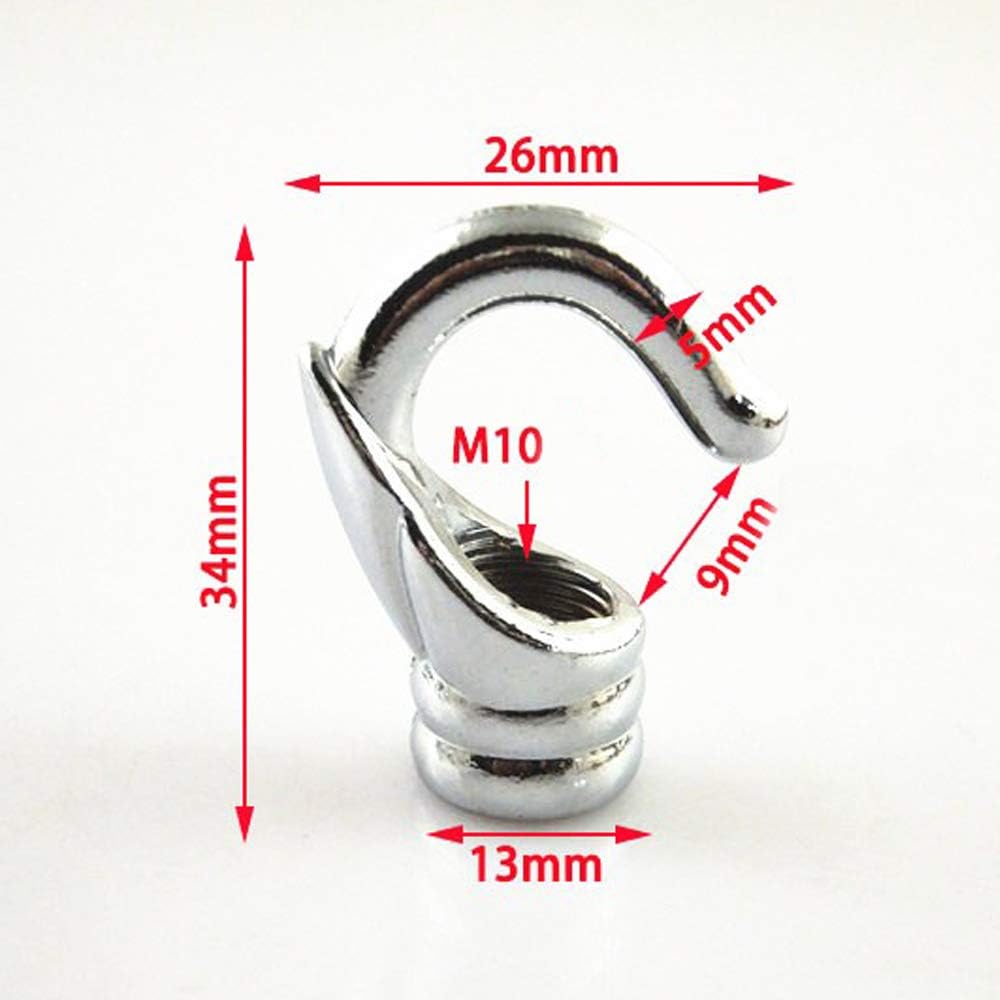 Picture of Electric lighting. Ceiling pendent light fitting. Ceiling light fixture accessories. light fitting accessories. Vintage Ceiling Rose Chandelier Hooks Retro Antique Metal Style. one metal hook