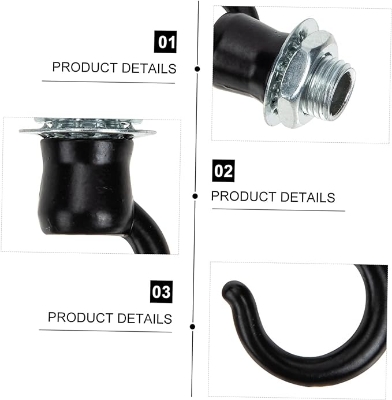 Picture of Electric lighting. light fitting accessories. Ceiling pendent light fitting. Ceiling light fixture accessories. Vintage Ceiling Rose Chandelier Hooks Retro Antique Metal Style.one metal hook