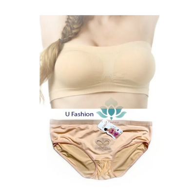 Picture of Ladies Fashion Thai Tube Bra and Panty set.