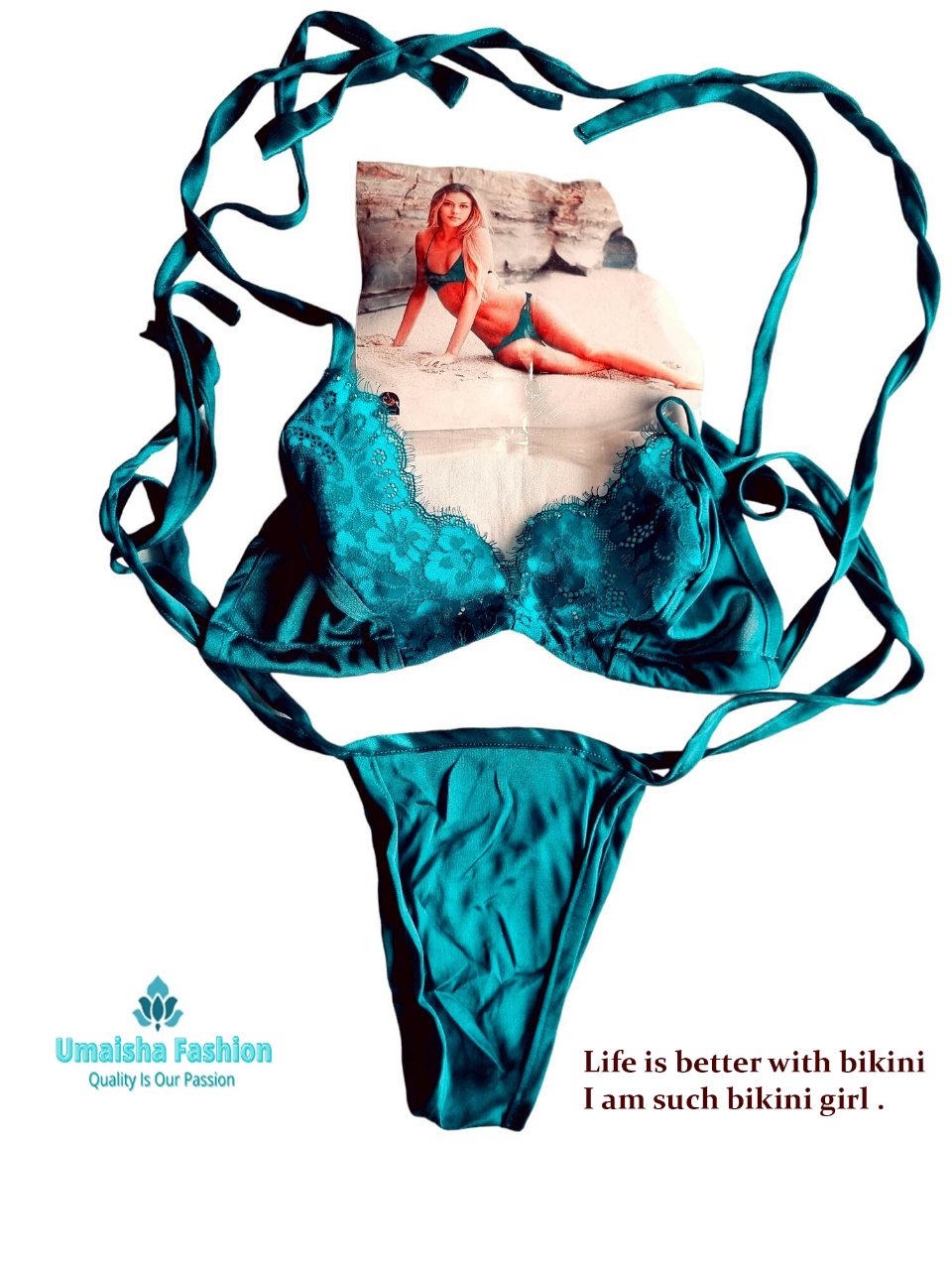 Picture of Two pieces bikini set beach wear swim wear for woman