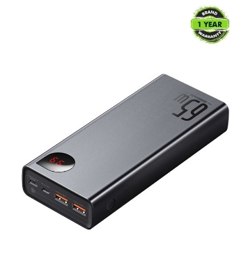 Baseus Adaman Metal Digital Display Quick Charge Power Bank 20000mAh 65W Black Best Price In Bangladesh