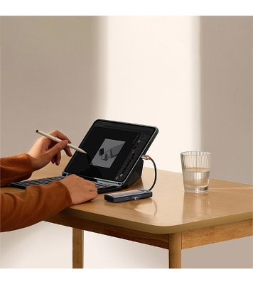 Picture of Baseus Metal Gleam Series 8-in-1 Multifunctional Type-C HUB Docking Station Gray (Type-C to HDMI*2+USB3.0*3+PD*1+SD/TF*1