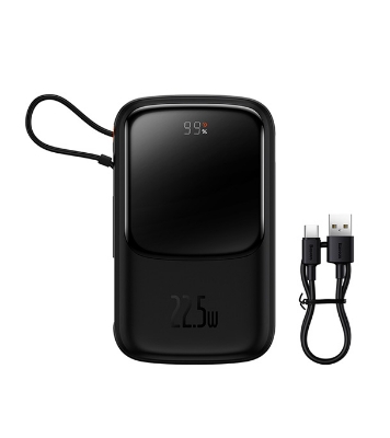 Baseus Qpow Pro Digital Display Fast Charge Power Bank 10000mAh 22.5W Type-C Edition Black
