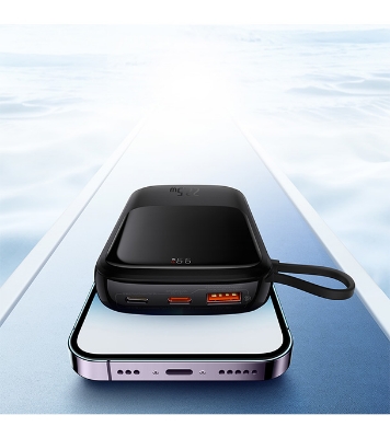 Baseus Qpow Pro Digital Display Fast Charge Power Bank 10000mAh 22.5W Type-C Edition Black
