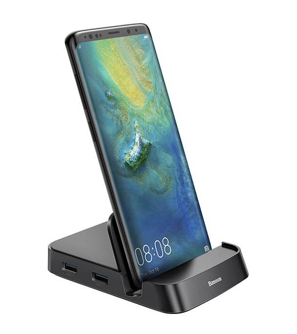 Baseus Mate Docking Type-C Mobile Phone Intelligent HUB Docking Station Pro Black