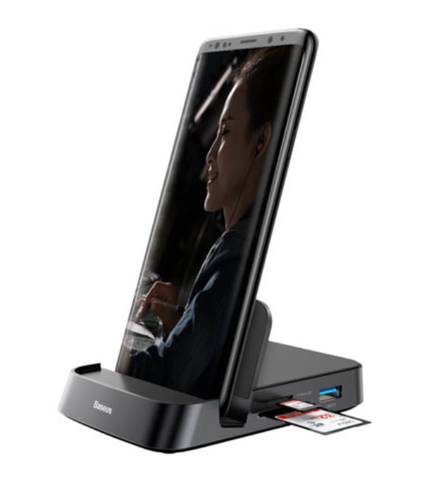 Baseus Mate Docking Type-C Mobile Phone Intelligent HUB Docking Station Pro Black