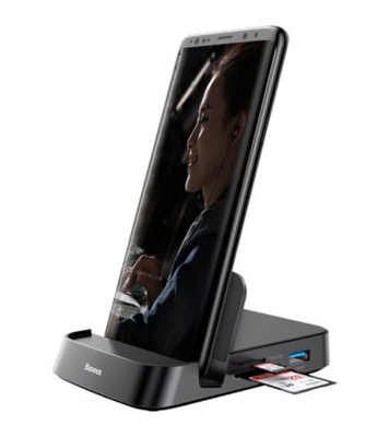 Baseus Mate Docking Type-C Mobile Phone Intelligent HUB Docking Station Pro Black