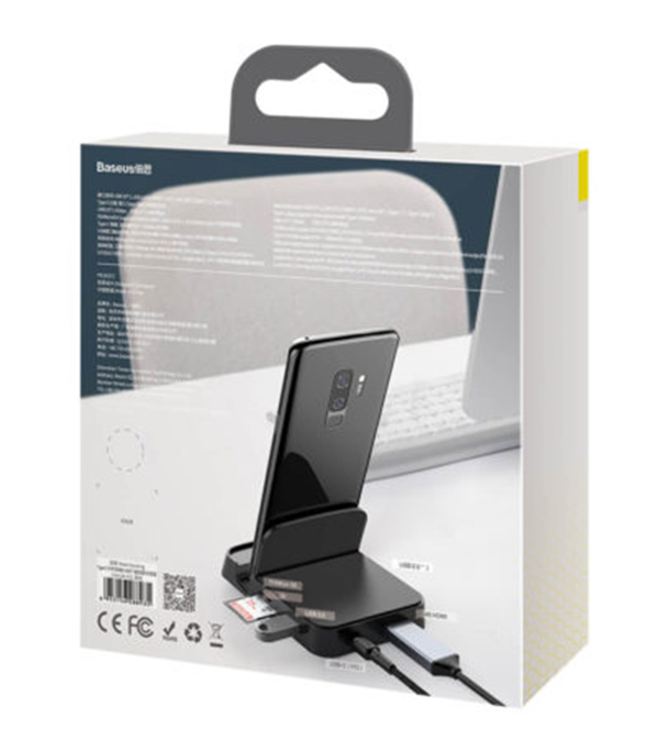 Baseus Mate Docking Type-C Mobile Phone Intelligent HUB Docking Station Pro Black