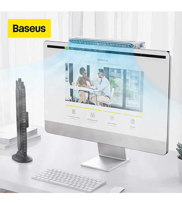 Picture of Baseus Refreshing Monitor Clip-On & Stand-Up Desk Fan Black  
