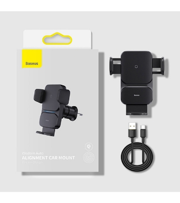  Baseus Wisdom Auto Alignment QI 15W Car Mount Wireless Charger 