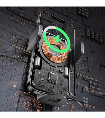  Baseus Wisdom Auto Alignment QI 15W Car Mount Wireless Charger 
