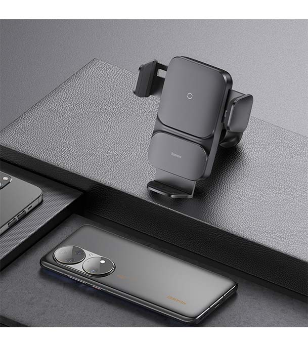  Baseus Wisdom Auto Alignment QI 15W Car Mount Wireless Charger 