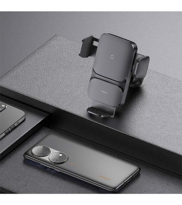  Baseus Wisdom Auto Alignment QI 15W Car Mount Wireless Charger 