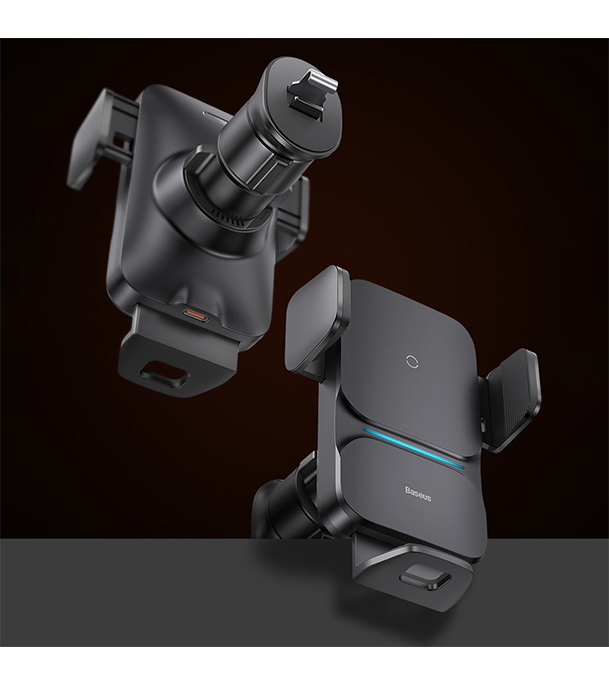  Baseus Wisdom Auto Alignment QI 15W Car Mount Wireless Charger 
