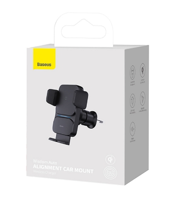  Baseus Wisdom Auto Alignment QI 15W Car Mount Wireless Charger 
