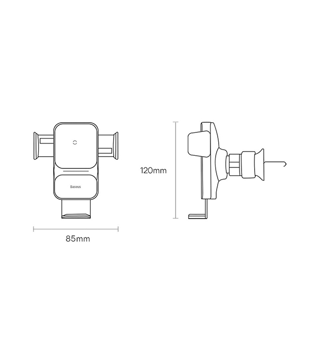  Baseus Wisdom Auto Alignment QI 15W Car Mount Wireless Charger 