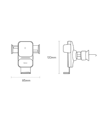  Baseus Wisdom Auto Alignment QI 15W Car Mount Wireless Charger 