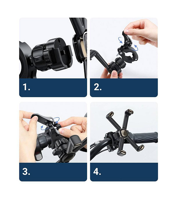 Baseus Quick to take cycling Holder (Applicable for bicycle and Motorcycle）Black