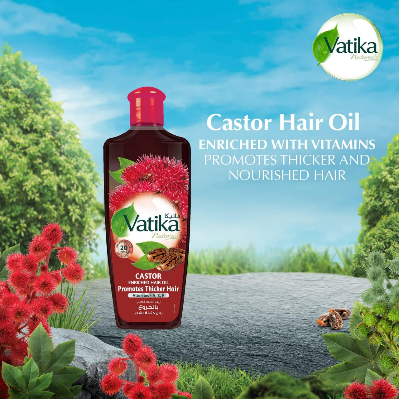 Buy Vatika Naturals Castor Enriched Hair Oil - (Dubai) 300ml| at Best Price In Bangladesh