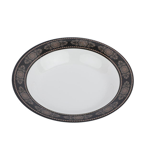 Picture of 7" Soup Plate-Black gold
