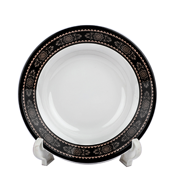 Picture of 6" Soup Plate-Black gold