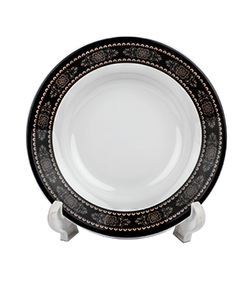 Picture of 6" Soup Plate-Black gold