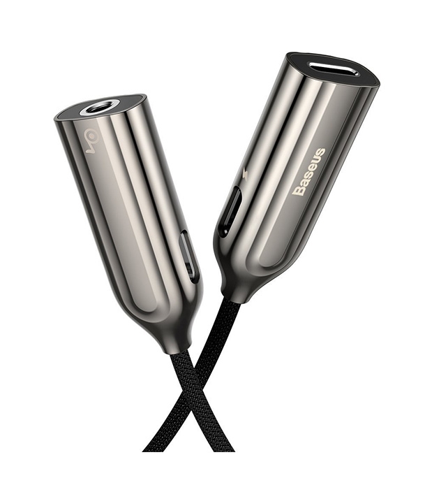 Baseus 2-in-1 iP Male to Dual iP Female Adapter L55 Tarnish (CALL55-0A)