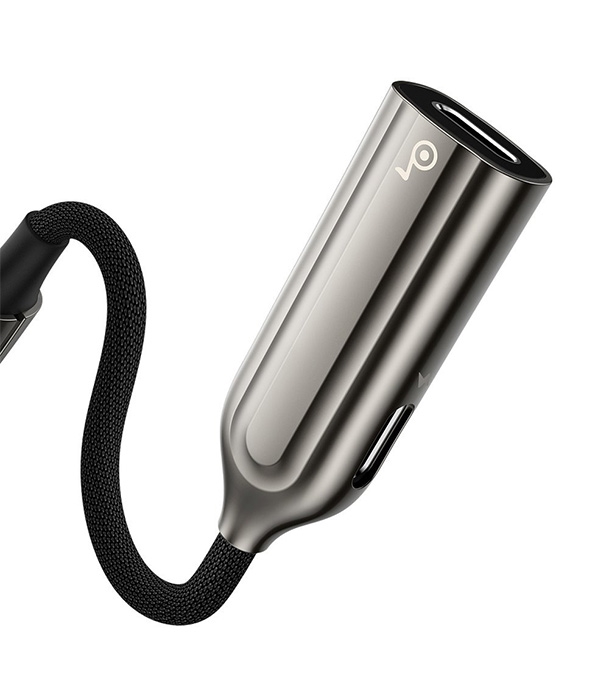 Baseus 2-in-1 iP Male to Dual iP Female Adapter L55 Tarnish (CALL55-0A)