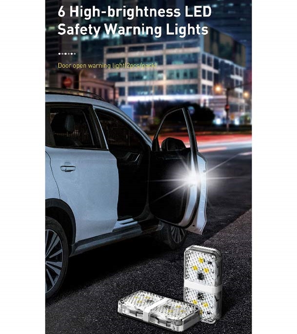 Baseus Door open warning light（2pcs/per pack) Black (CRFZD-01)