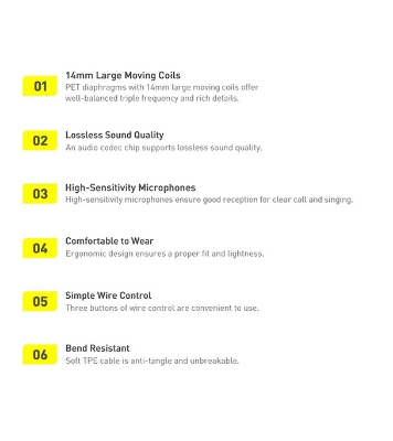 Baseus Encok 3.5mm lateral in-ear Wired Earphone H17 White 