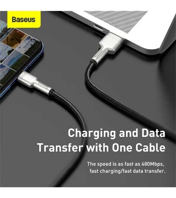 Baseus Cafule Series Metal Data Cable USB to Type-C 66W 0.25m Black