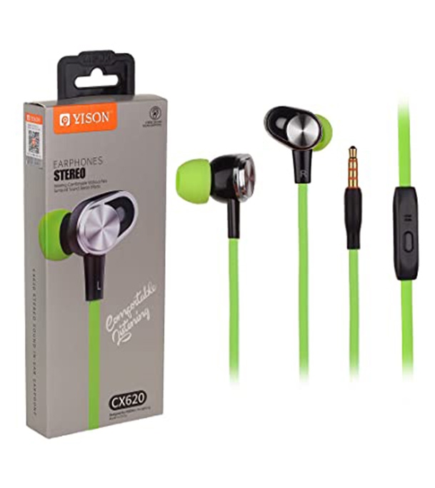 Yison CX620 Stereo Music Earphone Green at Best Price in Bangladesh
