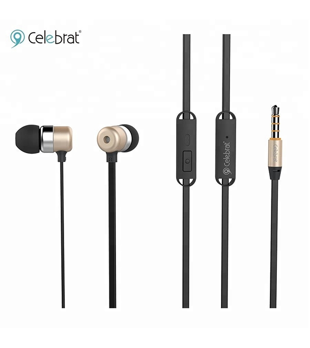 Yison G2 Flat Wire Metal Earphone In-ear Style Super Bass 3.5mm With Mic Gold at Best Price in Bangladesh