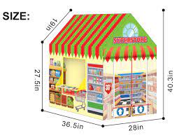 Kiddie Play Supermarket Playhouse Kids Play Tent for Boys & Girls Indoor Outdoor Toy